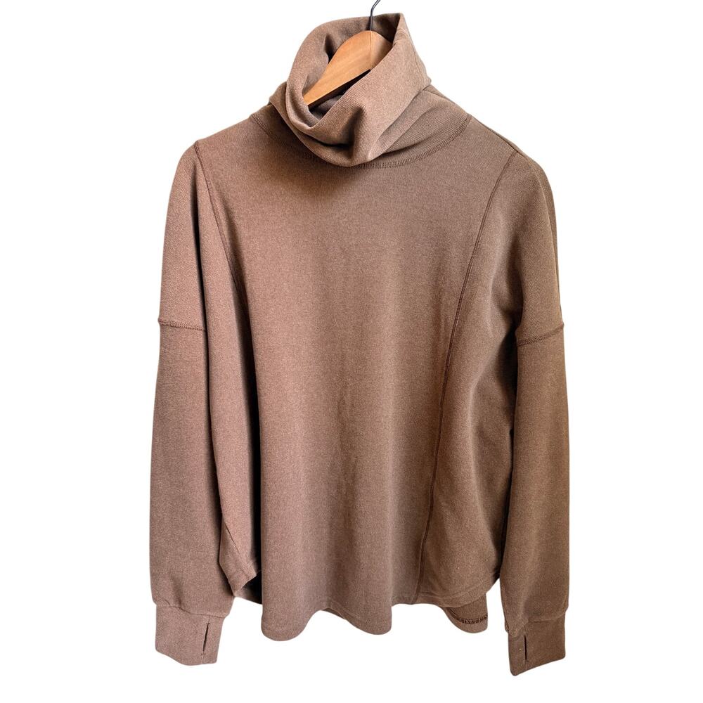 Varley Rainer roll neck jumper brown size med